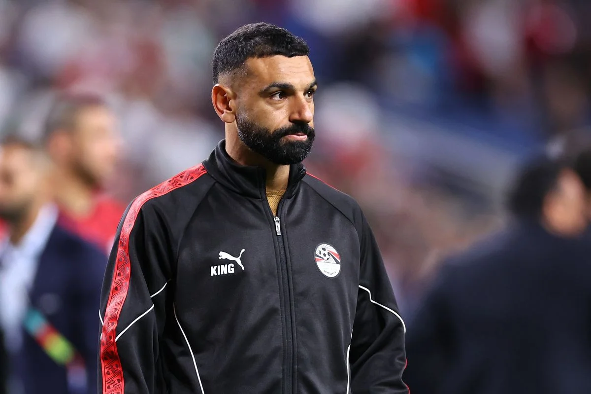 Mohamed Salah looks on 